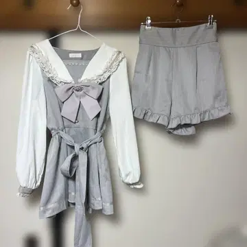 리즈리사 LIZLISA 세일러 카라 셋업 그레이 긴팔