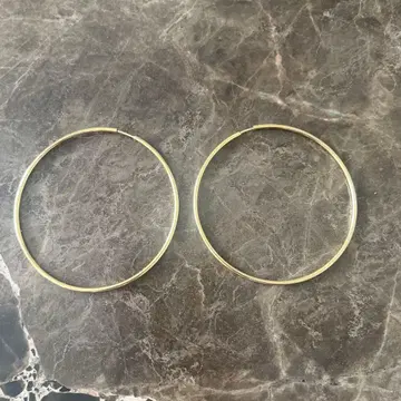 스타 주얼리 K18 후프 귀걸이