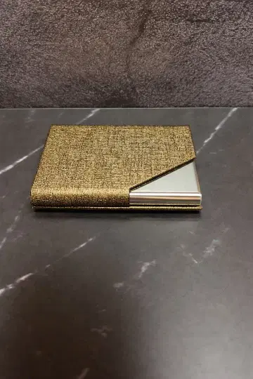 브라운 골드 명함지갑 슬림 중후함