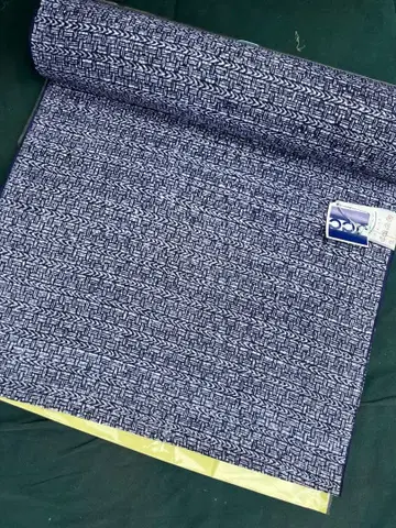 네이비 화이트 본염 유카타 옷감