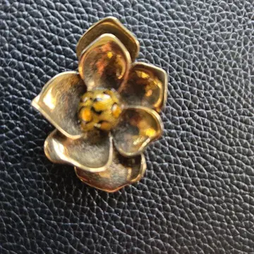 캐나다 CaA 꽃 모양 목걸이 탑 실버 925제 약 4cm