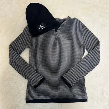 캘빈 클라인 진스 긴팔 티셔츠 니트 모자 2종 세트