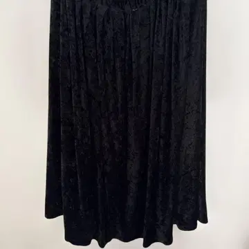 유럽 vintage 구제 의류 블랙 벨로아 롱 스커트