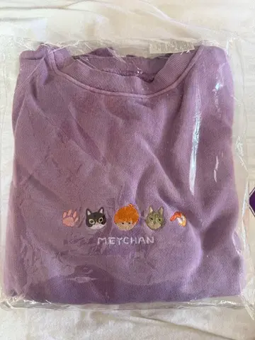 메이짱 냥피즈 자수 트레이닝복