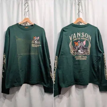 [ 미사용 ] VANSON 밴슨 x 톰과 제리 긴팔 T셔츠 XXL