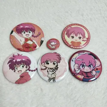 란마 1/2 캔뱃지 6개 세트