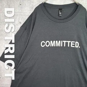 1520 US 구제 의류 DISTRICT 기업 로고 3XL 빅 루즈