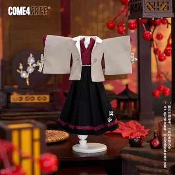 COME4FREE 인형용 옷 갈아입기 인형 의류 요홍지시 빨간색 일본풍