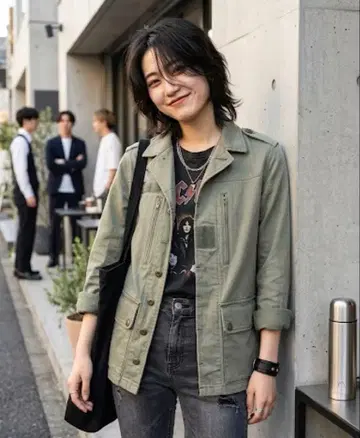 DEUXIEME CLASSE 올리브 그린 밀리터리 자켓