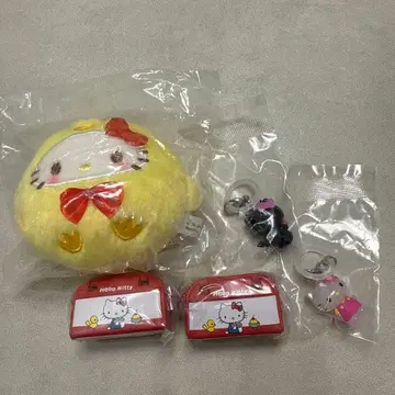 헬로키티 5종 세트 메지루시 액세서리 악마 꽃
