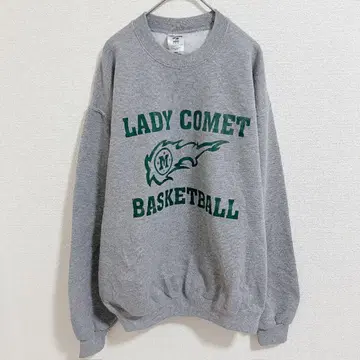 레어 90s JERZEES 맨투맨 저지 로고 그레이 [ M ]