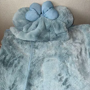 디즈니 미니 마우스 후드 부착 보아 담요 판초 스카이블루