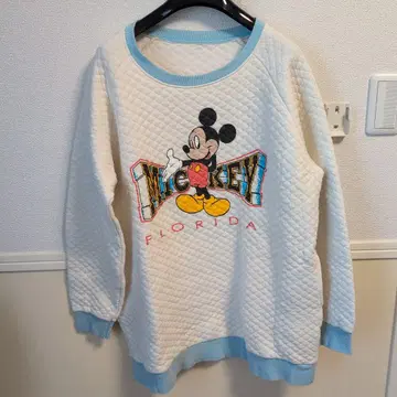 플로리다 미키 프린트 퀼팅 스웨트 셔츠 빈티지 구제 의류