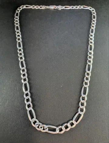 이탈리아산 실버 925 피가로 체인 목걸이 51cm 7mm