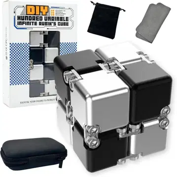 인피니티 큐브 손놀이 블랙 실버 무한 완구 EDC