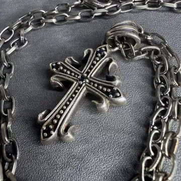 [ 새상품급 ] SWC 실버925 크로스 목걸이 실버 주얼리 훈제 가공