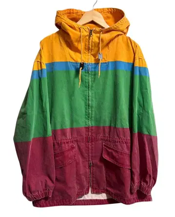 빈티지 TOMMY HILFIGER 멀티 보더 풀 집업 후드티