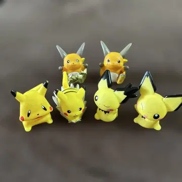 포켓몬 피카츄 라이츄 손가락 인형 피규어 세트