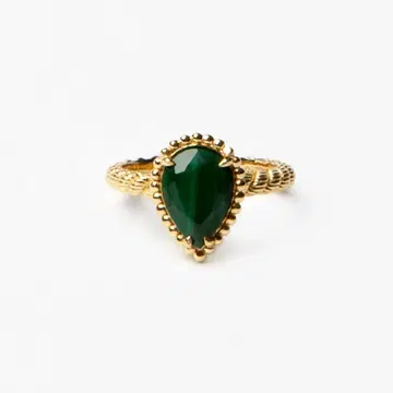 Serpent Boheme Ring Yellow Malachite