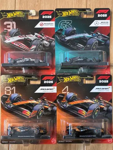Hot Wheels 2025 F1 미니카 4대 세트