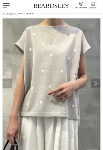 BEARDSLEY 비어즐리 도트 자수 풀오버