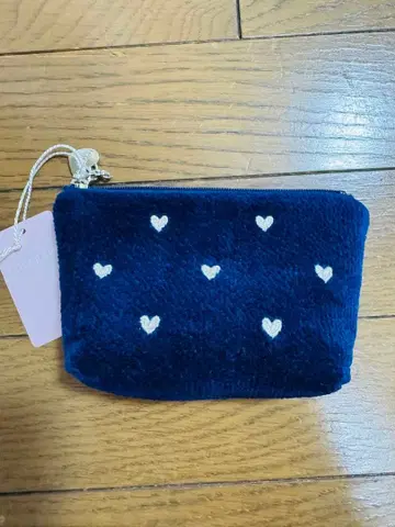 [미사용 새상품] 러브리바이페이러 러브리하트 보트형 파우치 S 네이비