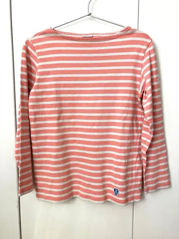 ORCIVAL 오르치발 바스크 셔츠 보트넥 핑크 보더 사이즈 1