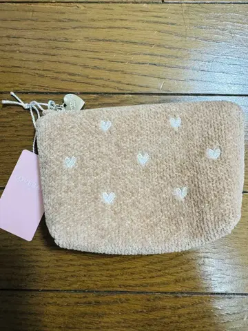 [미사용 새상품] 러브리바이페이러 러브리하트 보트형 파우치S 베이지