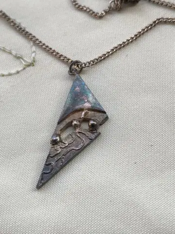 실버 925 삼각형 펜던트 목걸이