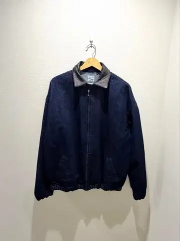 orSlow BEAMS 별주 집업 블루종 사이즈 3 옷깃 가죽