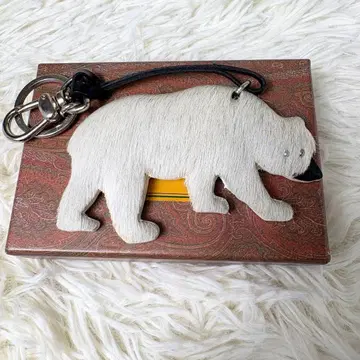 [ 레어 새상품급 ] ETRO 에트로 백참 북극곰 송치 상자 보증서 포함