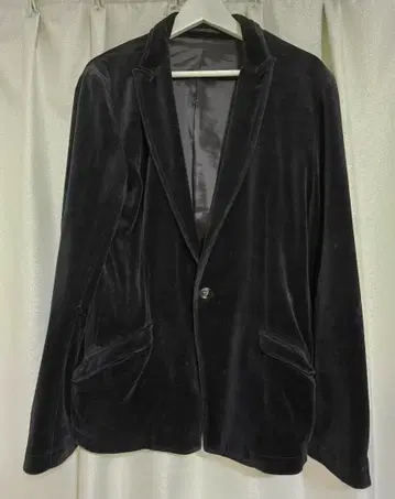 쇼와 레트로 벨벳 소재 루즈한 테일러드 자켓 새상품급 레어템