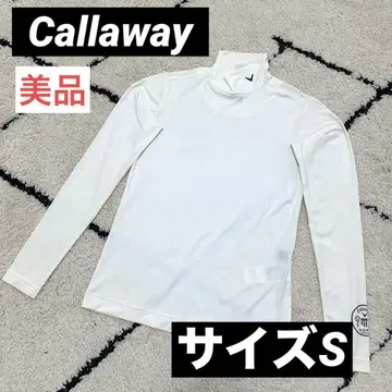 새상품급 Callaway 긴팔 셔츠 모크넥 화이트 이너 냉감 소재
