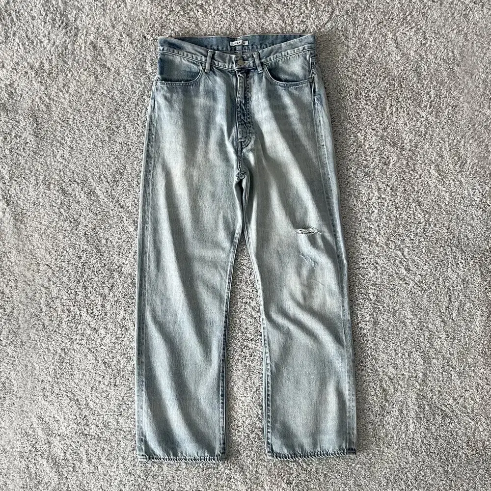 32] 26SS Auralee Faded Selvedge Light Denim Wide Pants | Bunjang