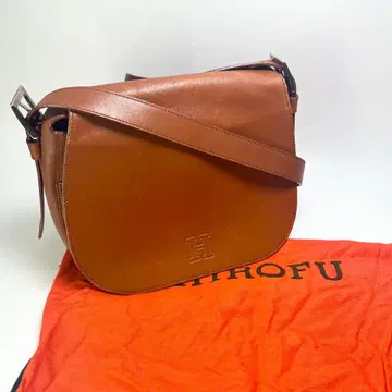 HIROFU 숄더백 가죽 브라운 H 로고