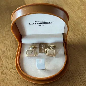 Lancel 골드 커프스 링크 케이스 포함