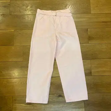 AURALEE 핑크 와이드 팬츠 벨트 포함