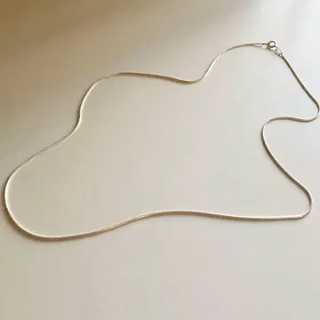 마지막 1개 새상품 이탈리아제 실버 925 스네이크 체인 목걸이 45