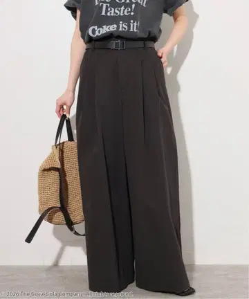 JOURNALSTANDARD relume 코튼 나일론 턱 와이드 팬츠