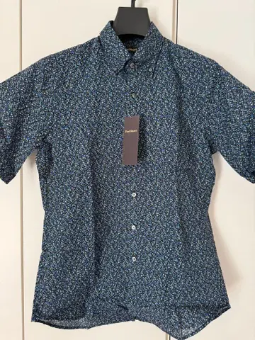 미사용 새상품 폴 스튜어트 미니 플라워 프린트 미라클 웨이브 반팔 셔츠