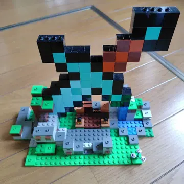 [ 중고 ] 레고 21244 마인크래프트 다이아몬드 검의 기지