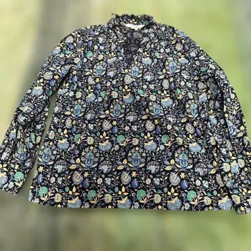 People Tree 빅토리아 앨버트 콜라보 꽃무늬 블라우스