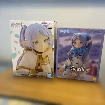 장송의 프리렌 뺨에 댄 흉상 눈놀이 피규어 2종