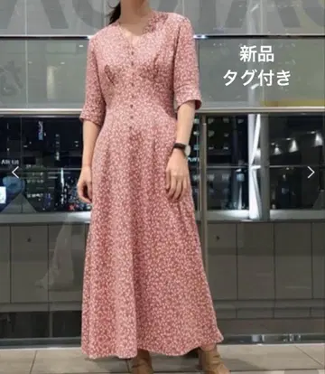 새상품 스나이델 반팔 롱 원피스 꽃무늬 이너 포함