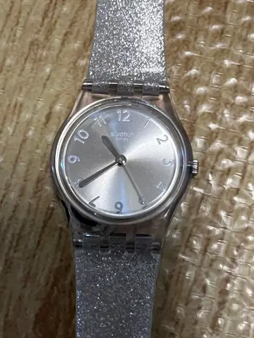 스와치 손목시계 여성용 스켈레톤 LK343E 실버