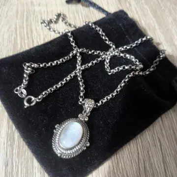 실버 925 문스톤 목걸이