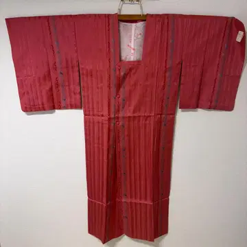 [미사용 새상품] 기모노용 우산 코트 스트라이프 나비 패턴