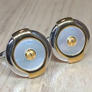 dunhill 던힐 쉘 실버 골드 커프스 링크 레어