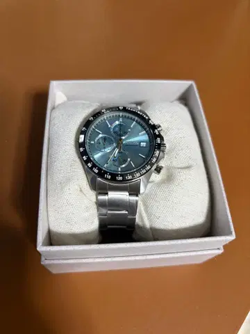 SEIKO 크로노그래프 손목시계 아이스 블루