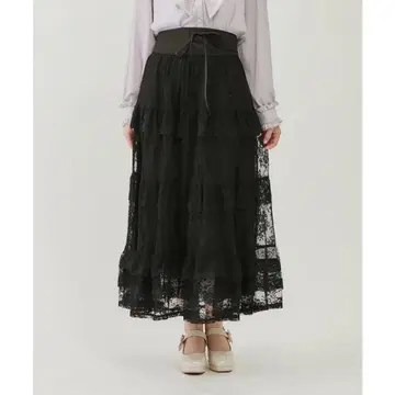 axes femme 편직 레이스 캉캉 스커트